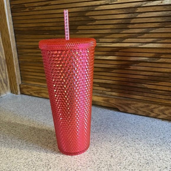 Starbucks Hot Neon Pink Holiday Studded Tumbler 2019 New with Tags NWT - Picture 3 of 3